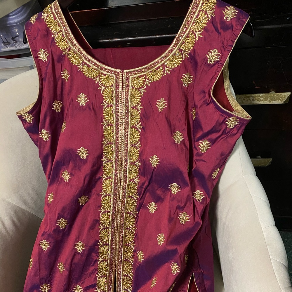 Silk shalwar